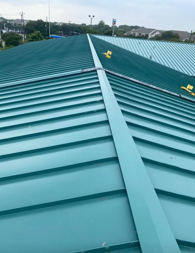 Green commercial metal roof ridge and valley for Metal Roof Repair in Murrells Inlet